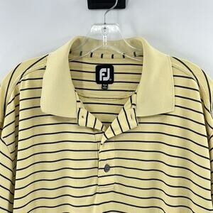 FootJoy FJ Men's Performance Golf Polo - Yellow/Navy - XL